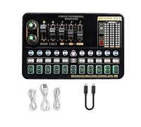 Microphone à condensateur Professionnel BM 800 sans Fil V10 Pro Carte Son for PC Ordinateur téléphone karaoké Jeu de Chant en Direct(Black BM800 V10XPRO)