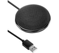 Microphone à Condensateur, USB Mini Micro Filaire Réunion Affaires Omnidirectionnel pour Ordinateur Bureau PC Portable Enregistrement Dictée Conférence Téléphonique Streaming Gaming