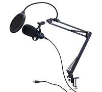 Auvisio Microphone à condensateur USB professionnel avec support articulé