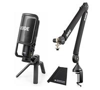 Microphone à condensateur USB RØDE NT-USB+ Plus + bras articulé PSA1+ Plus noir + chiffon en microfibre keepdrum