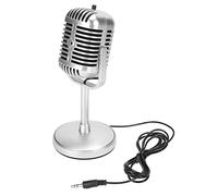 Microphone à Condensateur Vintage, Haute Sensibilité, Son Clair, Filaire, Signal Stable, Style Classique, Léger pour L 'Engagement en Studio