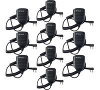 Microphone à main à 2 voies Retevis Microphone à 2 voies à 2 broches compatible avec RT24 RT27 (paquet de 10)
