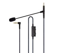 Microphone à perche avec câble - Contrôle du volume pour manette de Playstation PS4 ou Xbox One, PC - Microphone de jeu Boompro compatible avec Audio Technica ATH-M50x, ATH-M40x, ATH-M70x (150 cm)