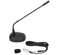 Microphone à réduction de bruit intelligente avec col de cygne réglable, microphone de conférence compatible USB avec indicateur LED et