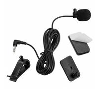 Microphone Auto Externe 3 m avec Prise Jack 3,5 mm pour Autoradio | Boîtier ABS avec clip en U et adhésif, plug and play pour Sony, JVC, Kenwood, Jensen, Alpine, navigation et ordinateur
