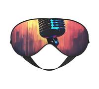 Microphone avec fonction impression note de musique masque pour les yeux en plein air voyage respirant camping méditation yoga
