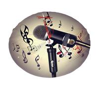 Microphone avec imprimé note de musique - Jupe de sapin de Noël douce - Décoration de Noël pour la famille