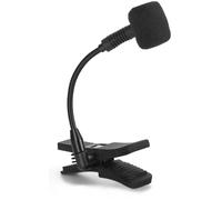 Microphone avec Instrument a Vent Clip Micro Audio Alimentation Fantôme XLR Noir