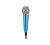 Microphone avec Microphone StéRéO Omnidirectionnel pour L'Enregistrement Vocal, le Chat et le Chant sur un TéLéPhone , Android (Bleu)