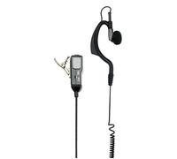Microphone avec Oreillette Ajustable - Midland - MA 21LI - PTT - Cordon Spiralé - Noir