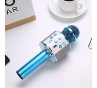 Microphone Bleutooth sans fil avec lumières LED pour enfants,chant 5 en 1,micro portable,haut-parleur,cadeaux pour enfants,WS858-B