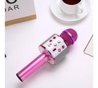 Microphone Bleutooth sans fil avec lumières LED pour enfants,chant 5 en 1,micro portable,haut-parleur,cadeaux pour enfants,WS858-E