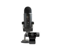 Microphone Blue Yeti USB + Webcam Logitech C922 Pro HD pour PC, Mac