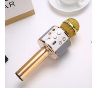 Microphone Bluetooth sans fil avec lumières LED pour enfants,chant 5 en 1,micro portable,haut-parleur,cadeaux pour enfants,WS858 #D