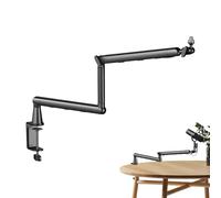 Microphone Boom Arm | Clamp Shock Absorbing Adjustable | Métal Suspension Stand with Upgraded Desk Clamps for Podcasting Studio Music Singing Desktop Content Computer