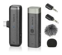Microphone Boya Microphone BY-WM3U Cravate sans fil Professionnel avec adaptateur TRS / TRRS 3,5 mm Adaptateur de type C