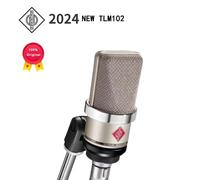 Microphone capacitif professionnel à diaphragme large de marque originale TLM102 pour le chant en direct et l'enregistrement en studio nickel