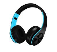 Microphone Casque Bluetooth à Réduction Pliable Over-Ear Audio Stéréo Basse écouteurs Sans fil Sport avec 3.5mm Jack fente carte SD