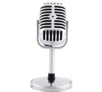 Microphone Classique Argent 3.5mm Câble 2.2m Hauteur 15cm Réponse 30-16000Hz YONIS Gris