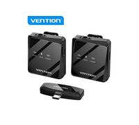 Microphone Clip Sans Fil USB-C - Qualité Audio 32 kHz - Latence 20 ms - Batterie 26h - Portée 50m - Suppression du bruit - Couleur Noir