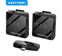 Microphone Clip Sans Fil Vention USB-C - Qualité Audio 32 kHz - Latence 20 ms - Batterie 26h - Port