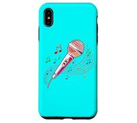 Microphone coloré - Micro Note de Musique Arc-en-Ciel - karaoké Coque pour iPhone XS Max