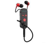 Microphone compact sans fil avec suppression du bruit - 60 heures de lecture - Micro 5.2 pour appareil photo et téléphone pour podcast diffusion en direct (casque rouge)