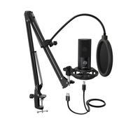 Microphone condensateur USB noir - Fifine - T669 - Sensibilité -43 dB ±3 dB - Plage de fréquences 50-20000 Hz