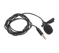 Microphone Cravate 3,5mm Omnidirectionnel Noir pour Interviews et Cours | Clip Solide, Câble Long, Capsule Haute Sensibilité, Mousse Aps, pour Zoom et Salles de Conférence