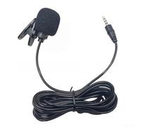 Microphone cravate à clipser avec prise jack 3,5 mm omnidirectionnel pour téléphone portable, tablette, PC, ordinateur portable, câble étendu de 1,5 m en ABS noir pour (4 pôles)