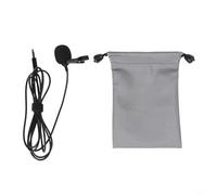 Microphone cravate à clipser, câble de 1,5 m pour diffusion en direct et enregistrement VLOG, réduction du bruit, capture audio omnidirectionnelle pour les créateurs de contenu (pour 3,5 mm)