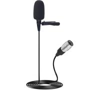 Microphone cravate à clipser-Microphone à condensateur cardioïde compatible avec les systèmes sans fil Audio Technica Bodypack,idéal pour les conférences,les acteurs,le théâtre,les