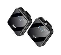 Microphone-cravate Bluetooth professionnel sans fil avec écran, antibruit, prêt à l'emploi.