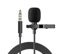 Microphone cravate compact pour enregistrement audio clair, entretiens et ASMR avec compatibilité de type C et 3 5 mm (interface TYPE-C)