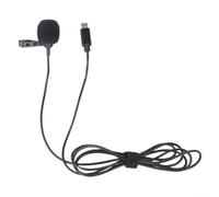 Microphone cravate filaire avec réduction du bruit pour enregistrement vidéo - Microphone omnidirectionnel à clipser sur câble de 1,5 m pour iPhone et Android (pour iph)