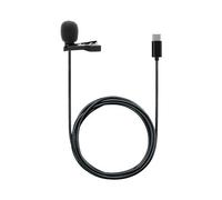 T'nB Microphone cravate filaire USB-C 2 m – idéal pour streamers et youtubeurs – Noir