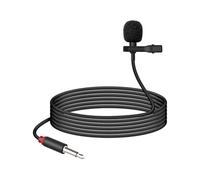 Microphone Cravate Gelrhonr 3,5 mm, Fiche TS 3,5 mm (1/8"). Microphone Cravate Invisible Filaire pour Amplificateurs de Prise de Parole en Public, Production Vidéo, Événements, Conférences. 4,9 Pieds.