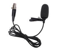 Microphone Cravate Lavalier, Condensateur Filaire, Pince Mains Libres sur Micro Revers avec Câble XLR 4 Broches et Couvercle en Mousse pour Système émetteur de Ceinture sans Fil