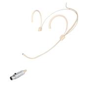 Microphone Cravate Léger avec Écran Anti-Vent Beige(S(For Shure)) | Pickup cardioïde pour professionnel, orientation ajustable, connecteurs 3.5mm et XLR, idéal fil, voix claire