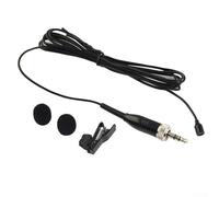 Microphone cravate omnidirectionnel 3,5 mm pour système sans fil Sennheiser, micro cravate noir avec clip en métal et pare-vent, 1,2 m CA