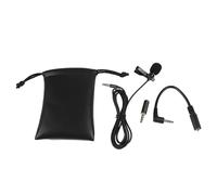 Microphone cravate omnidirectionnel à condensateur avec bonnette anti-bruit, pochette de rangement pour smartphones, prise jack TRS 3,5 mm, son clair