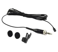 Microphone cravate omnidirectionnel for systèmes sans fil Sennheiser avec connecteur 3,5 mm câble 1,2 m clip métallique et pare-brise noir