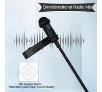 Microphone Cravate Pour Dji Mic 2 Émetteurs Sans Fil, Pour Rode Wireless Go Ii 2/Wireless Pro, Condensateur Omnidirectionnel Filaire À Clipser Pour Scène, Youtube En Direct, Trs 3,5 Mm