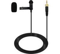 Microphone cravate pour émetteur sans fil Sennheiser omnidirectionnel à condensateur filaire 3,5 mm Revers TRS pour conférences streaming en direct YouTube 1,5 m Noir (1)