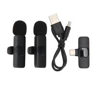 Microphone cravate sans fil à réduction de bruit avancée pour appareils iOS, microphone omnidirectionnel Plug and Play avec appairage automatique,
