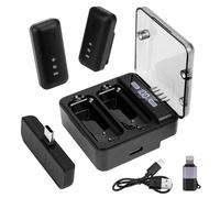 Microphone cravate sans fil avec étui de chargement pour iOS et Android, micro à revers portable, mini microphone à pince antibruit pour enregistrement vidéo, YouTube, TikTok, Vlog Live Stream