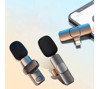 Microphone cravate sans fil Plug and Play, réception sonore omnidirectionnelle pour iPhone 15, Android et ordinateurs portables, bonne qualité.