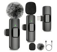 Microphone cravate sans fil portable mini, microphone d'enregistrement sans fil pour iPhone & TypeC Plug-and-Play, micro-cravate pour enregistrement vidéo, enseignement, interviews, podcast, puce de r