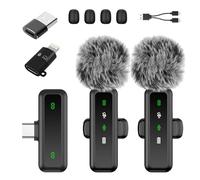 Microphone cravate sans fil pour iPhone, Android, iPad, réduction du bruit, micro à revers pour enregistrement, micro à clipser, mini microphone pour entretien, enregistrement vidéo, Tiktok, Youtube