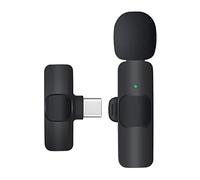 Microphone cravate sans fil pour smartphone - Microphone sans fil à clipser - Réduction du bruit - Micro sans fil Plug-Play pour enregistrement Vlog Live Stream - Aucune application nécessaire